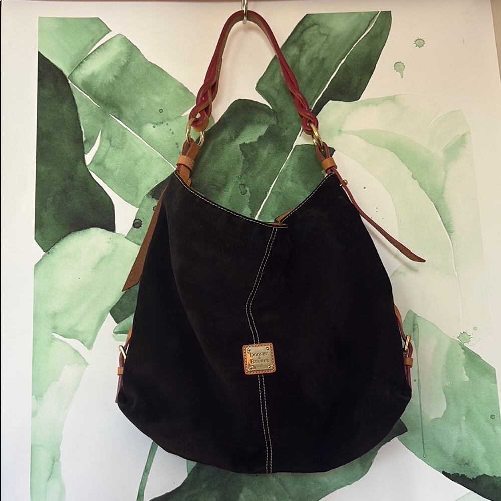 Dooney & Bourke Black and Brown Hobo Bag